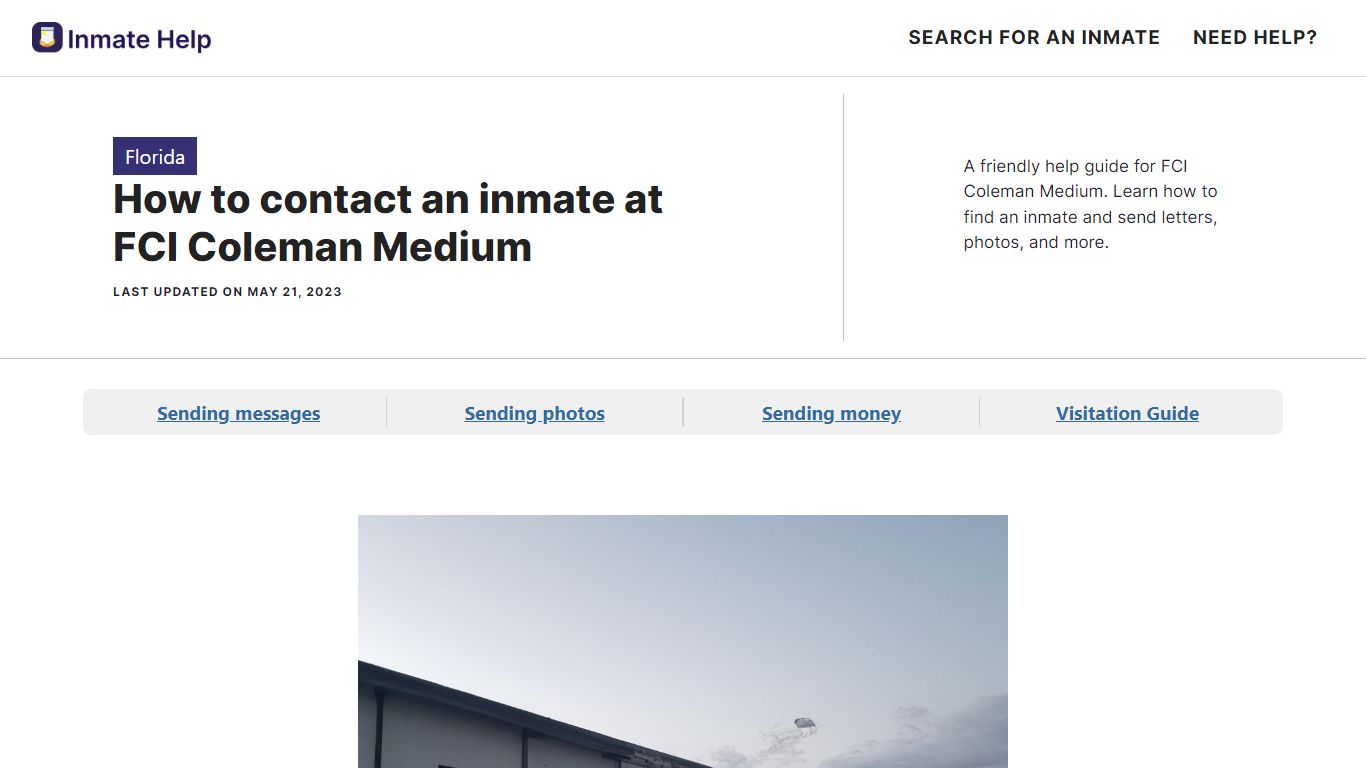 How to contact an inmate at FCI Coleman Medium - Inmate Help